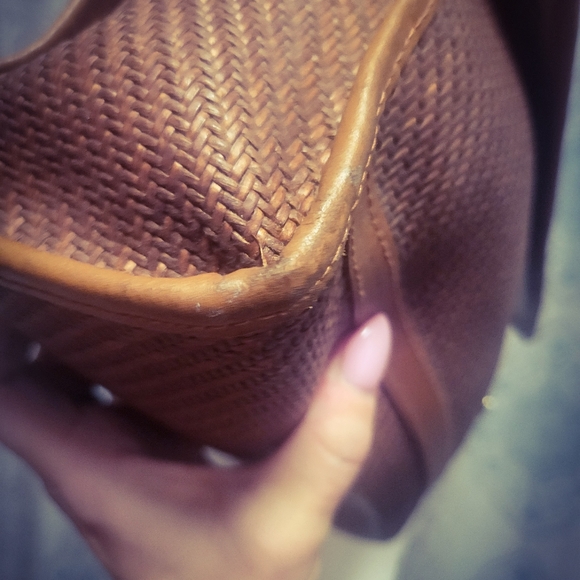 RARE Patricia Nash Giulietta Tan Leather Tote Woven Satchel. Made In ITALY - Picture 13 of 16